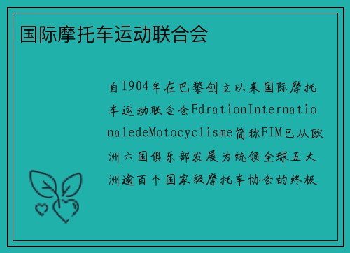 国际摩托车运动联合会
